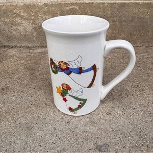 VTG Royal Norfolk‎ Porcelain Mug Angels Grannycore Cozy Christmas